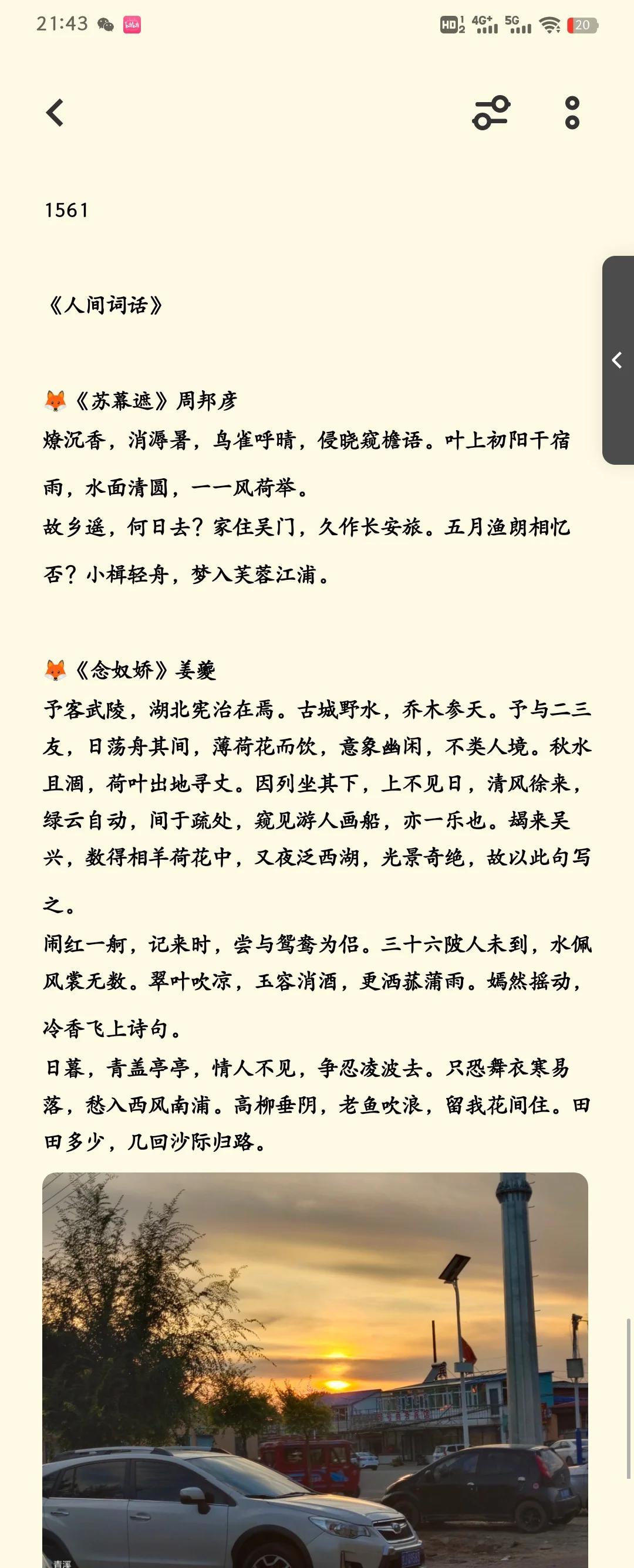 片人景想問“里幼安任新雅罷—點語