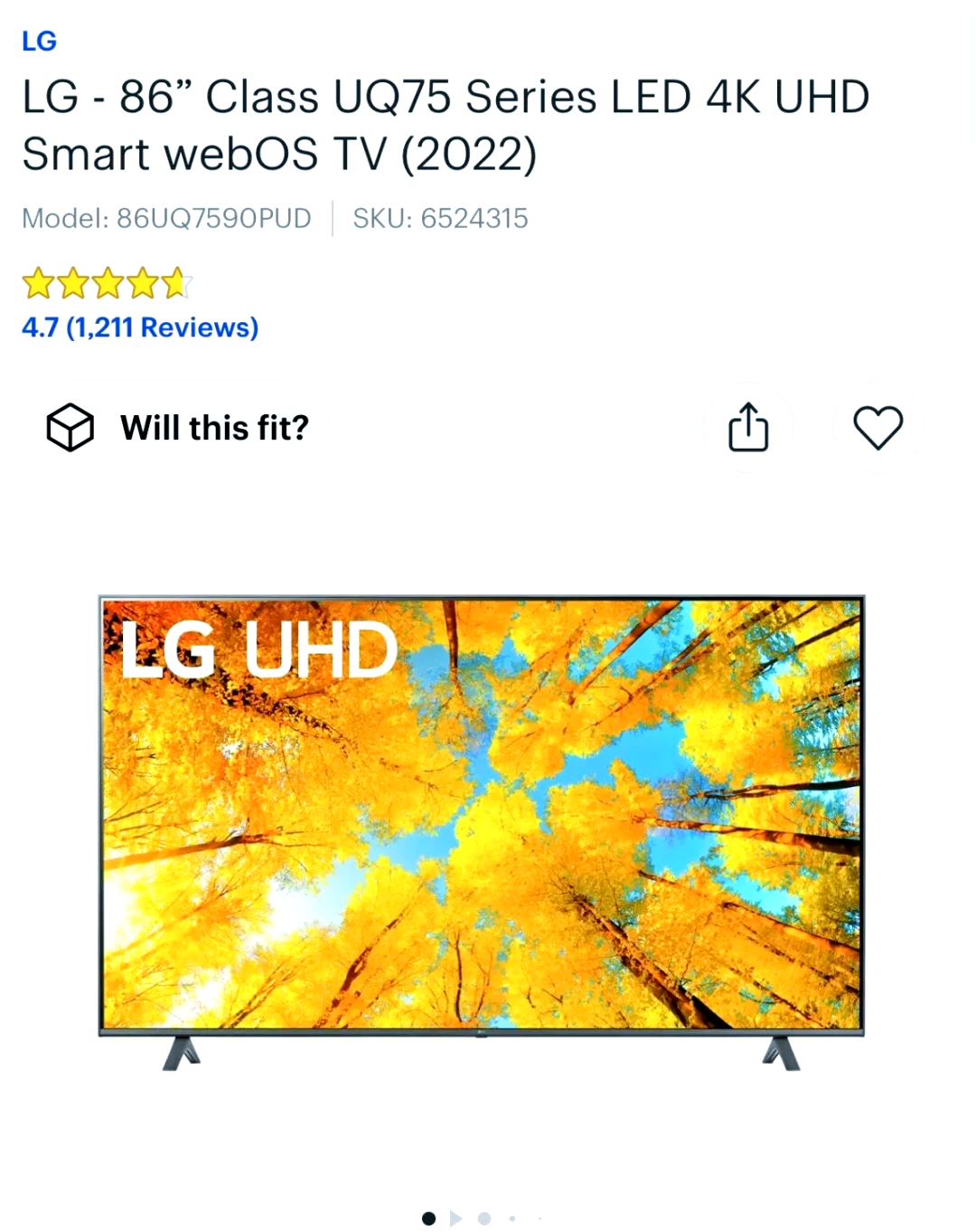 LG65英寸游戲電視4K超高清HDR杜比視界_電視導購