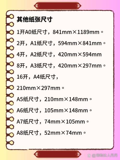 紙的大小:全開、4開、8開、16開、32開,多大?