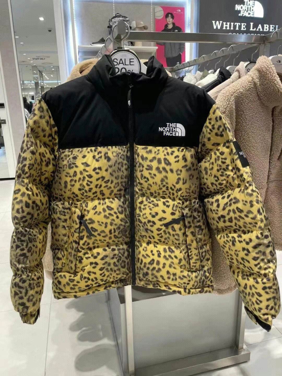 池上美沙豹點漸變修身顯瘦長羽絨服S-XXL9AF