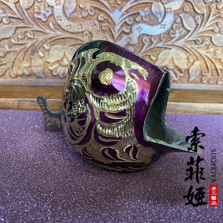 巴基斯坦國手工打造的純銅煙灰缸純銅巴基斯坦國的銅