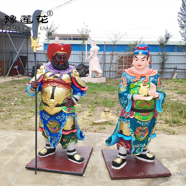 關公關平周倉神像關帝廟三人塑像圖片玻璃鋼塑像關二爺神像價格
