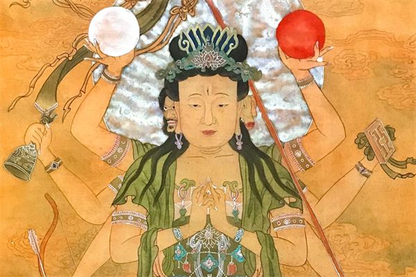 金靈圣母神像道家無當圣母神像定制三頭六臂斗姆元君神像