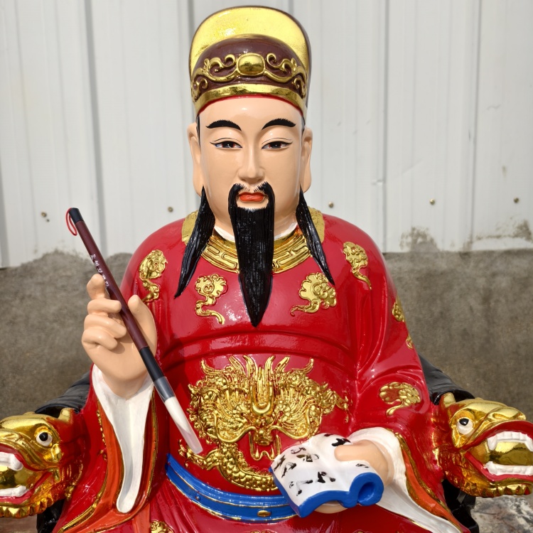梓潼帝君神像文昌君塑像朱衣星君彩繪純陽帝君佛像