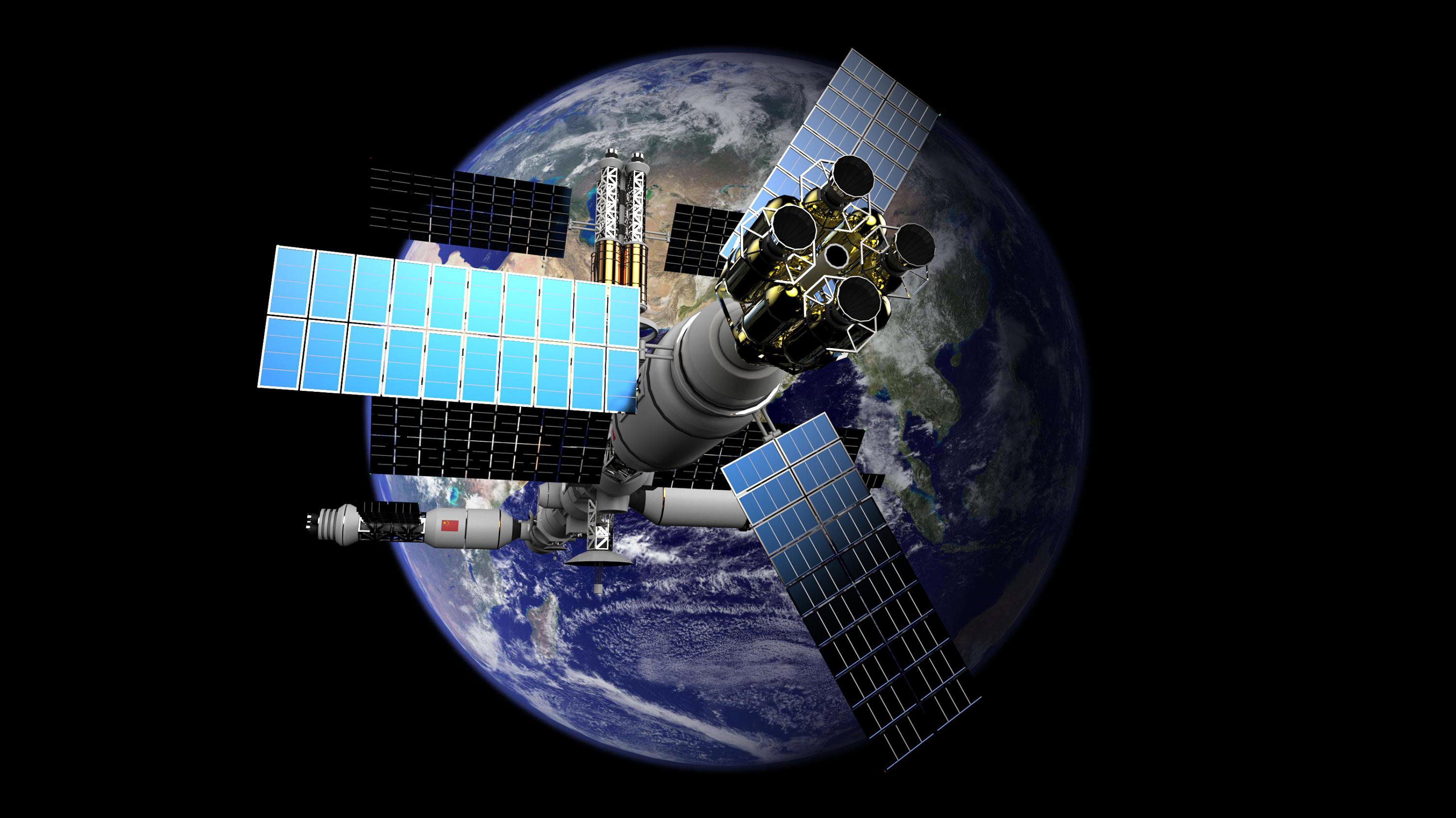 大型1:1天宮空間站模型天和號核心艙航天科普研學教育視頻