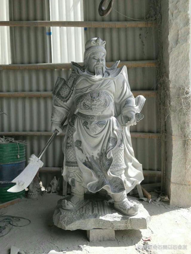 關帝廟供奉老關爺神像關羽關公雕像關平周倉王甫趙累塑像