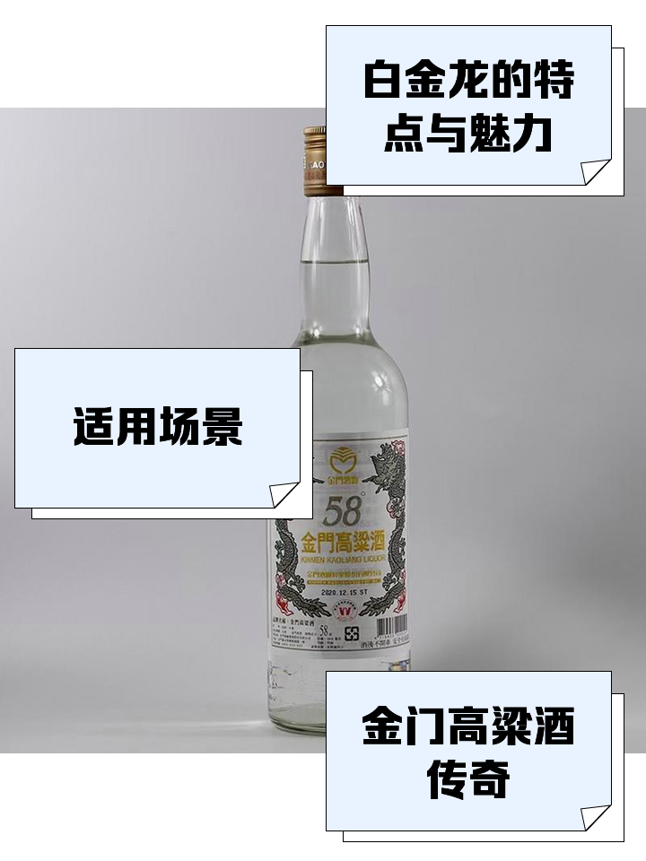 口糧酒特級白金龍固態發酵經典款58度金門高粱酒