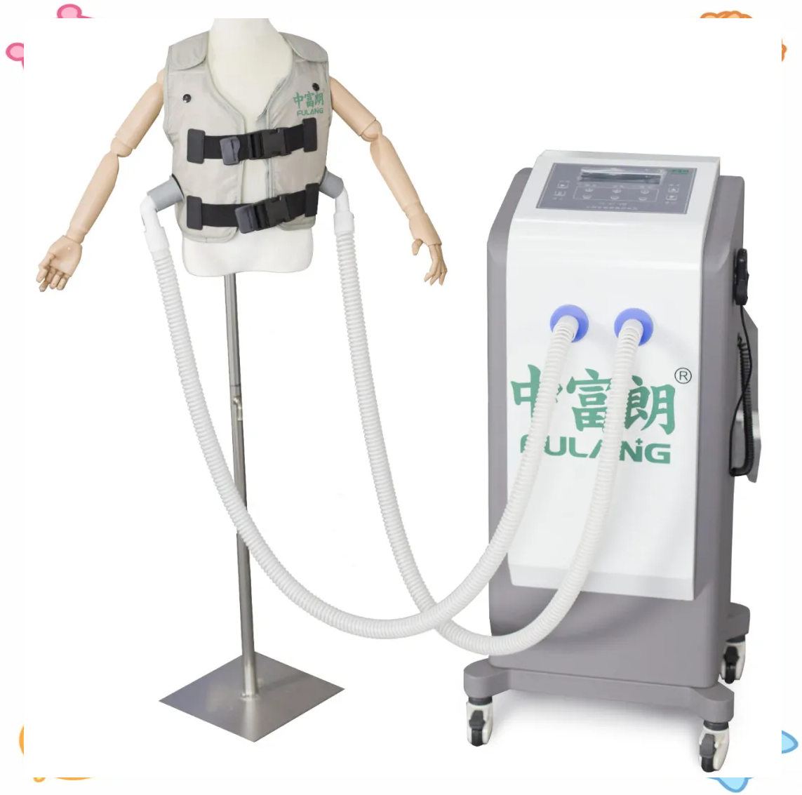 氣動式高頻振蕩排痰機背心式排痰儀全胸振動排痰視頻