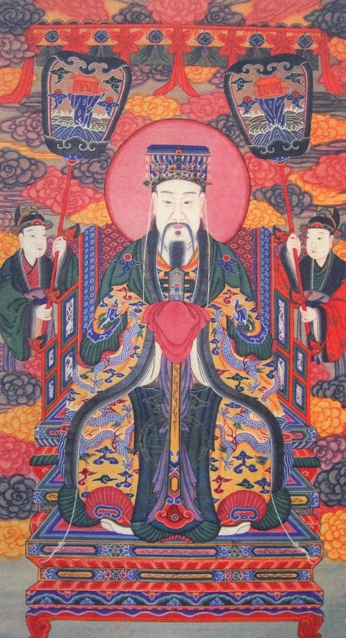 東岳大帝神像東岳十太保神像定做道教溫元帥神像三十六天將神像