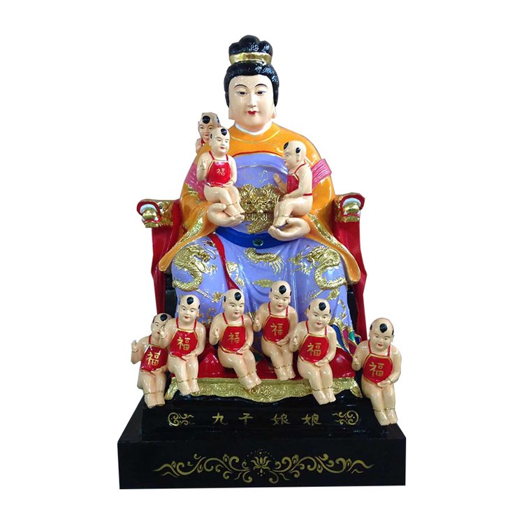 靈山老母神像眼光娘娘神像白玉奶奶寺廟供奉十二老母神像視頻