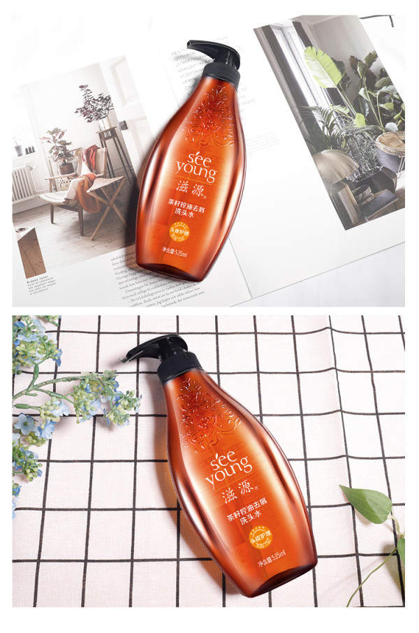 專柜太陽神洗發水茶籽去屑天然植物滋養去屑400ML