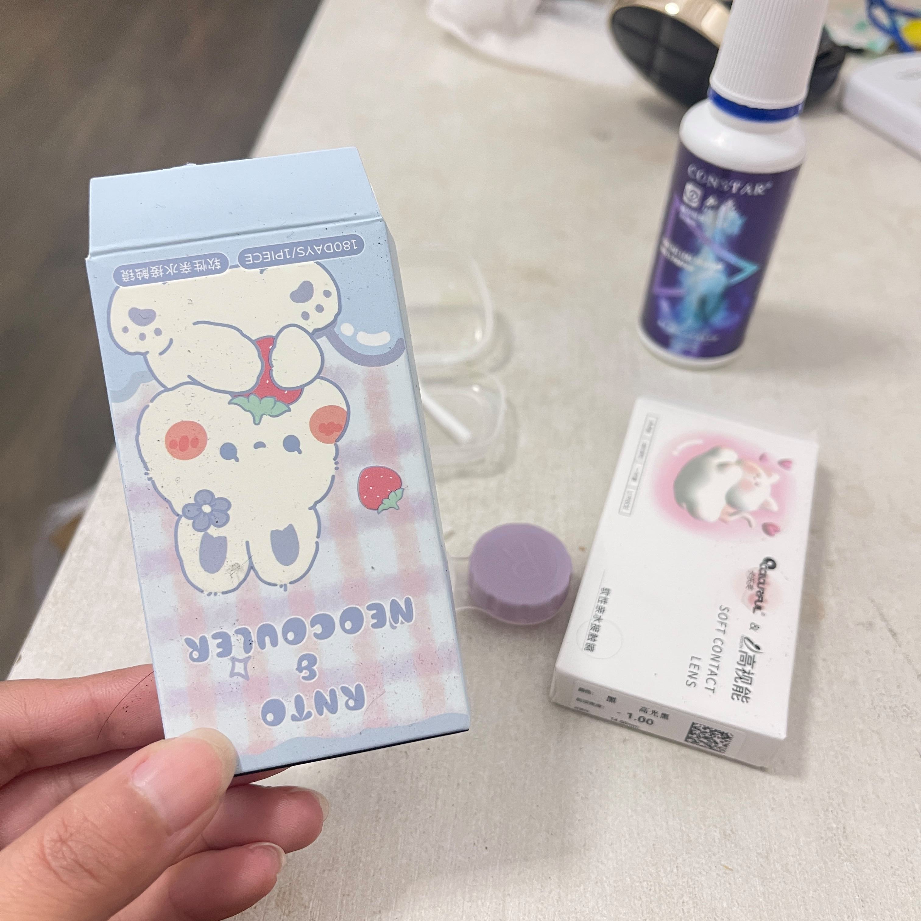 大美目深邃黑色6元/片美瞳彩色隱形眼鏡盒批發代理