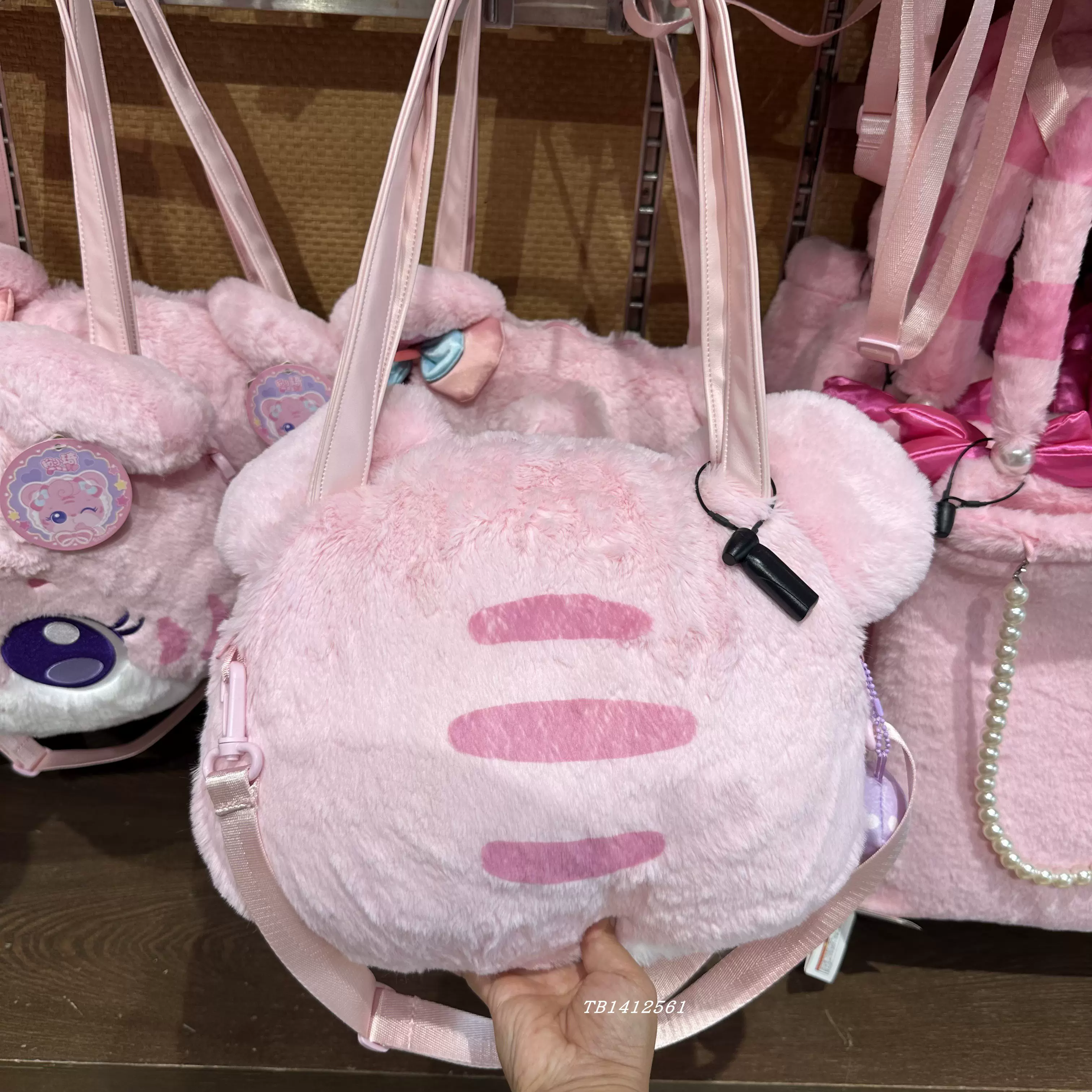 peppapig粉紅豬小妹兒童尼龍購物包手提包佩佩豬單肩包防水包