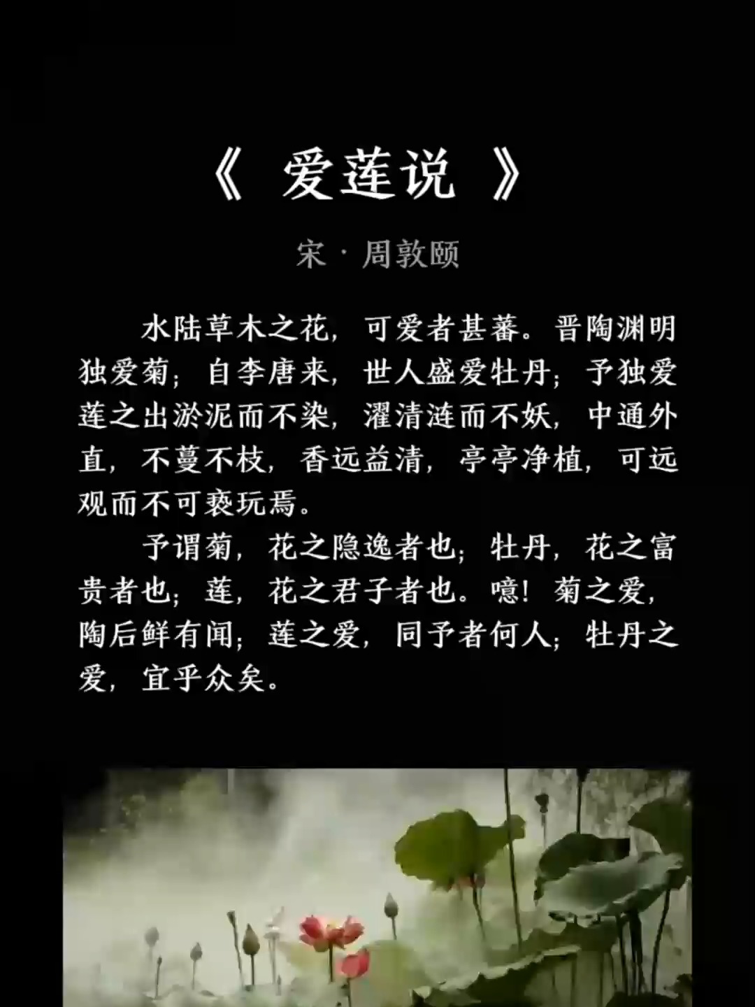 愛(ài)蓮說(shuō)作者簡(jiǎn)介朝代