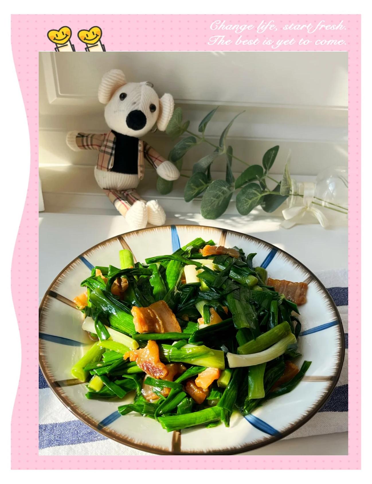 蒜臺炒咸肉