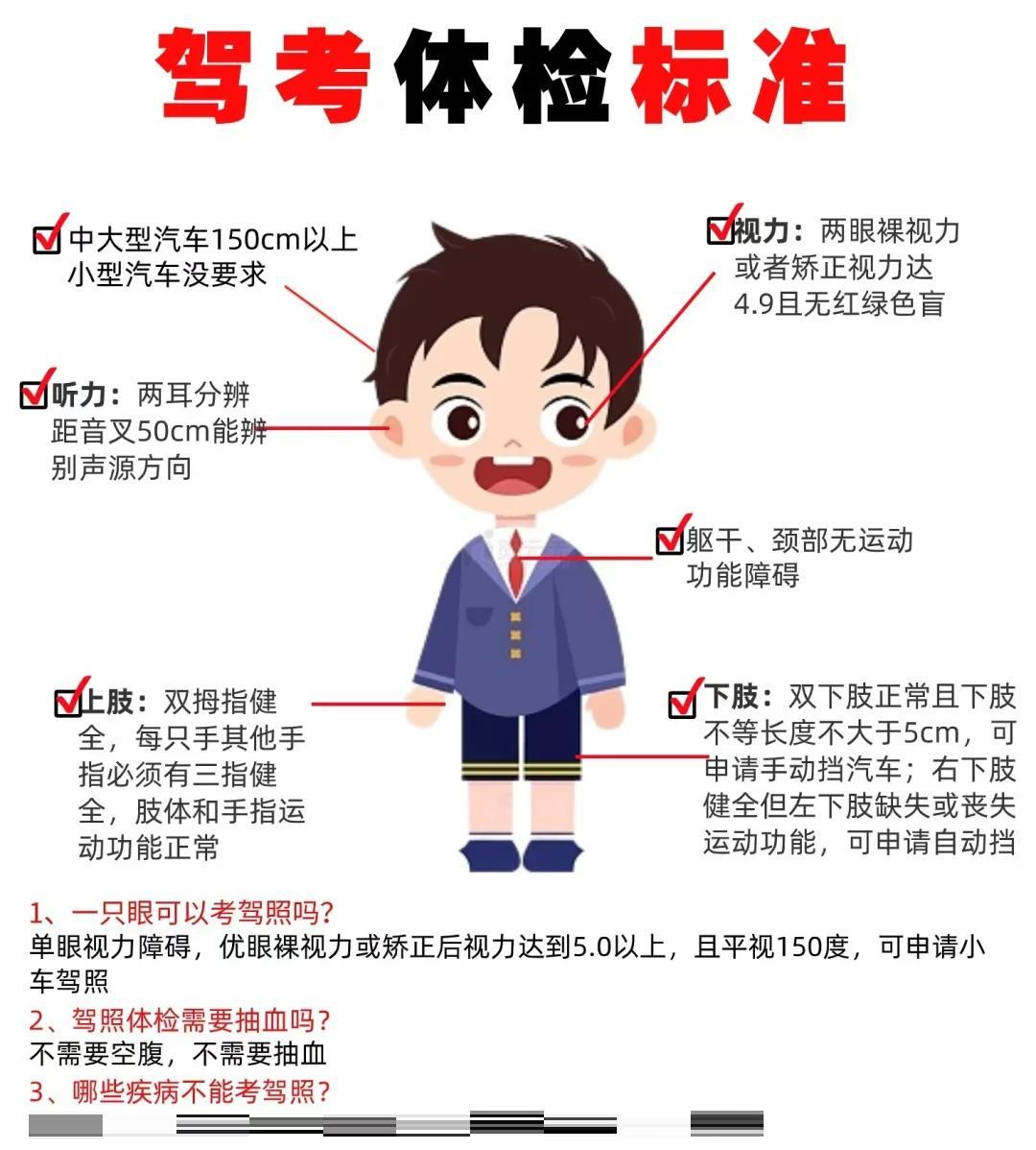 學(xué)車時體檢都檢查啥